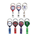 Carabiner Retractable Badge Reel w/ Belt Clip - Translucent (Chroma Digital Direct Print)